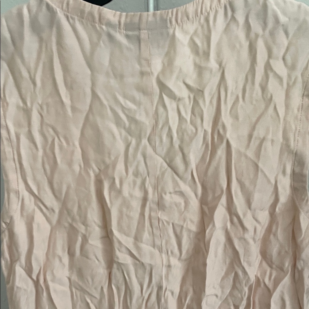Kate Spade Saturday Light Pink V-Neck Silk Sleeveless Blouse - Picture 7 of 8